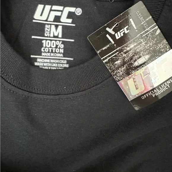 UFC Glover Teixeira Black Yellow Cotton Unisex Men Women Tee Tshirt $39 MSRP NWT - Picture 2 of 2